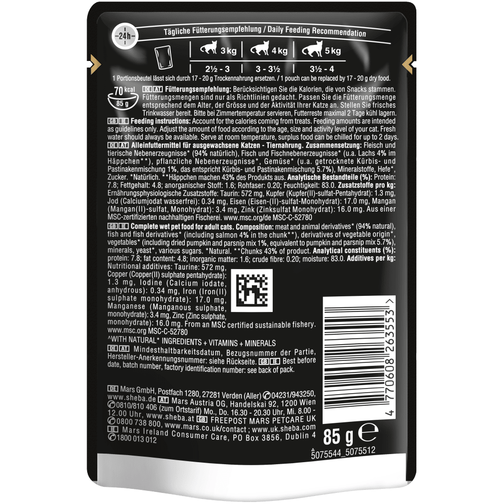 mit Lachs garniert mit Kürbis und Pastinake in Sauce 85g - Nature's Collection - 2