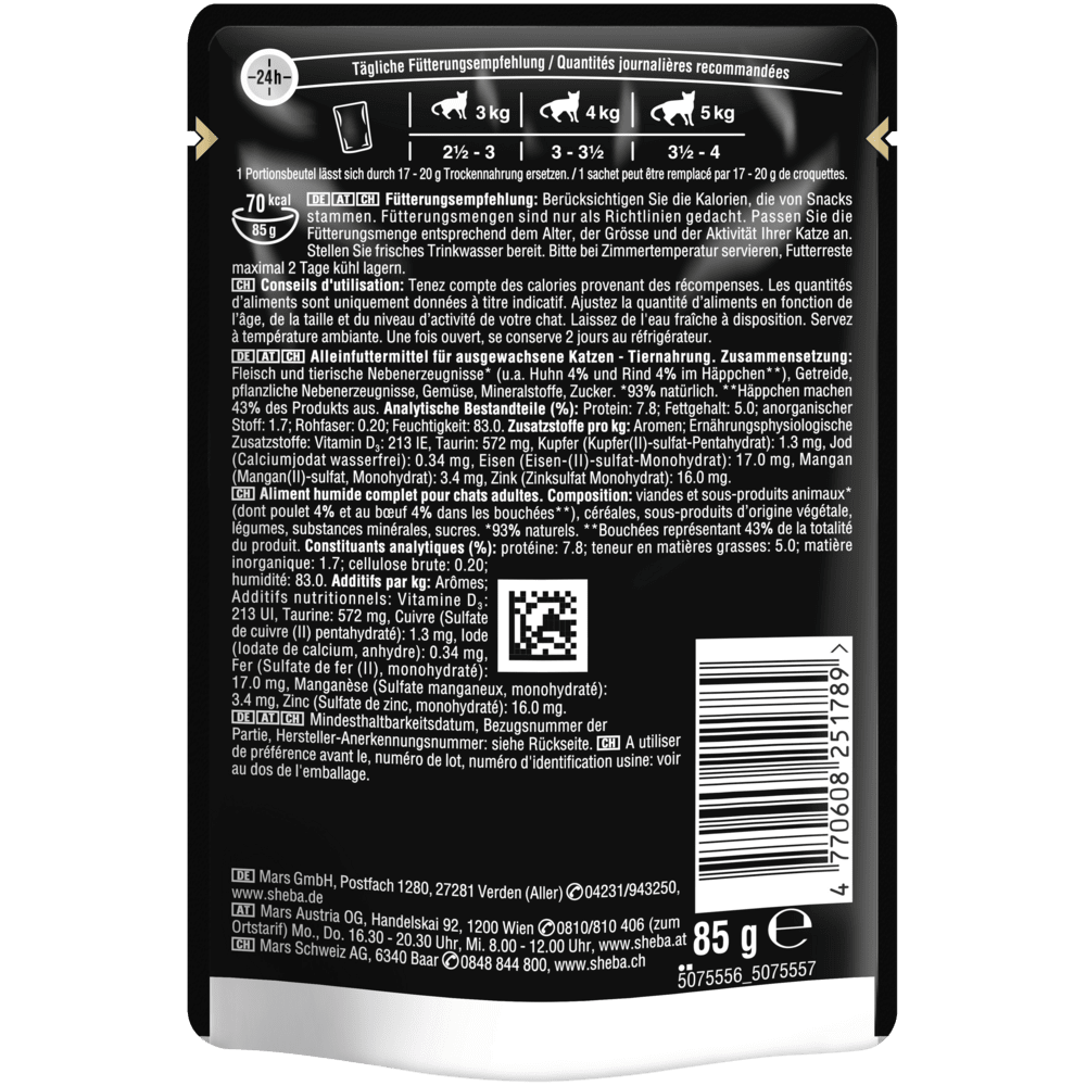 SHEBA® Selection Huhn & Rind in Sauce, 85g - 2