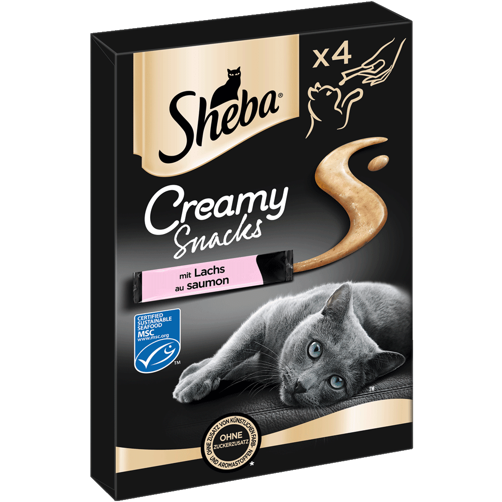 SHEBA® Creamy Snacks Lachs MSC, 4 x 12g - 1