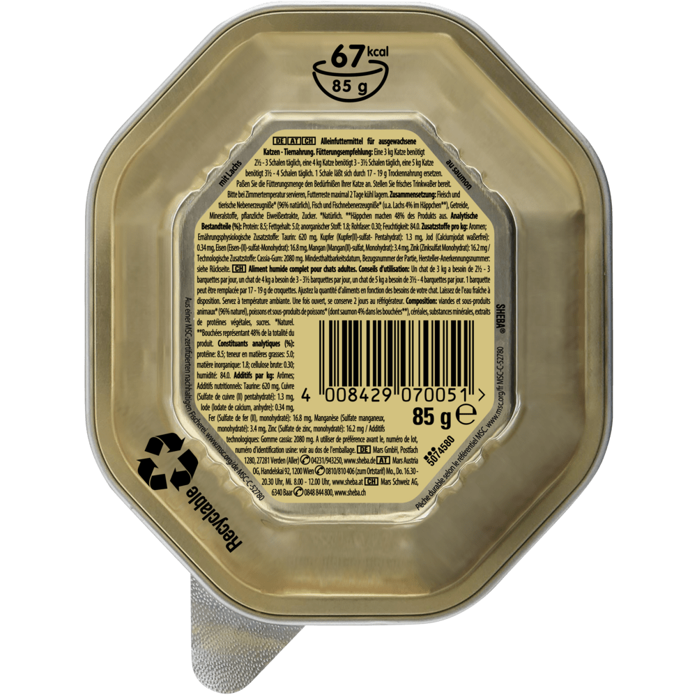 SHEBA® Delikatesse Lachs MSC in Gelee, 85g - 2