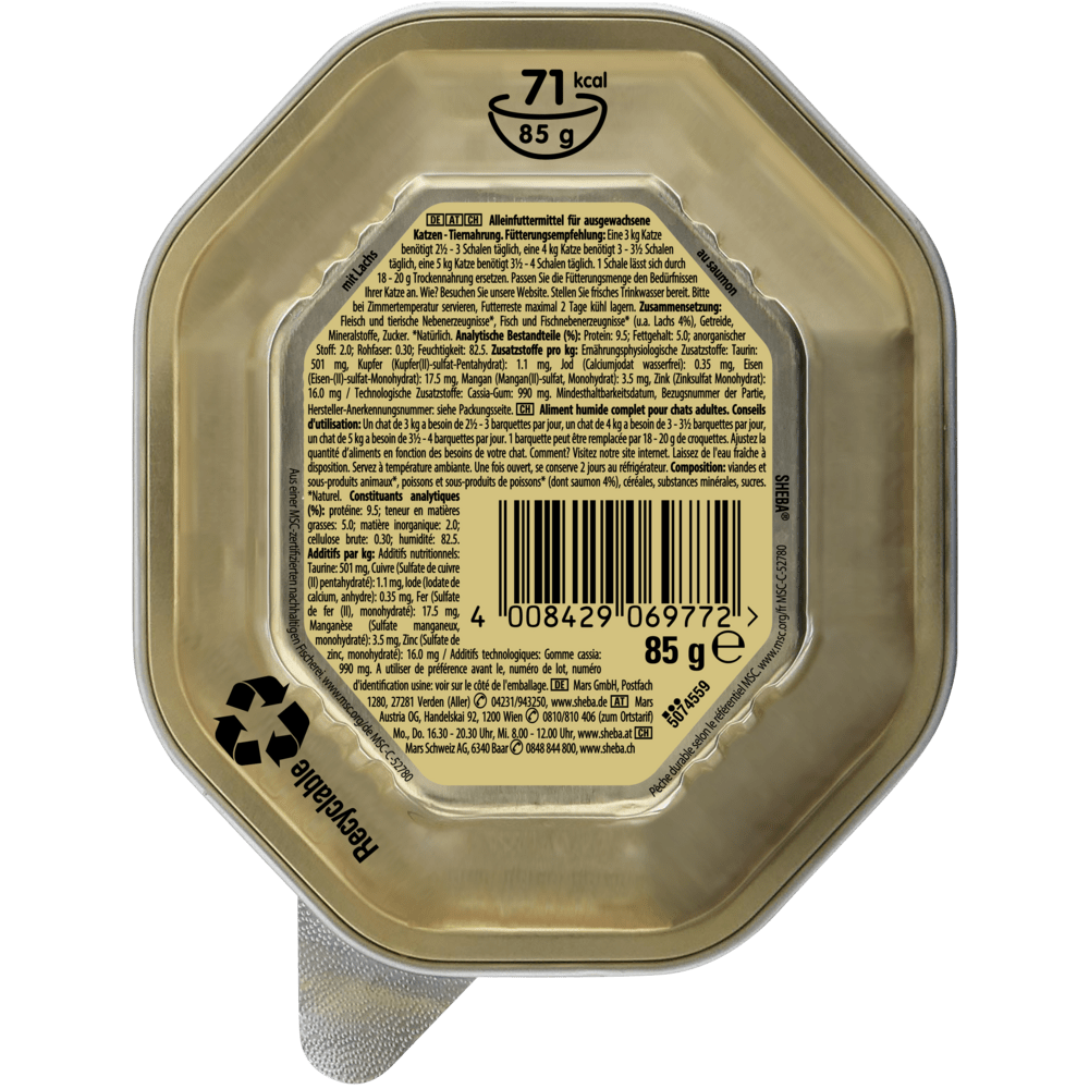 SHEBA® Classics Lachs MSC in Pastete, 85g - 2