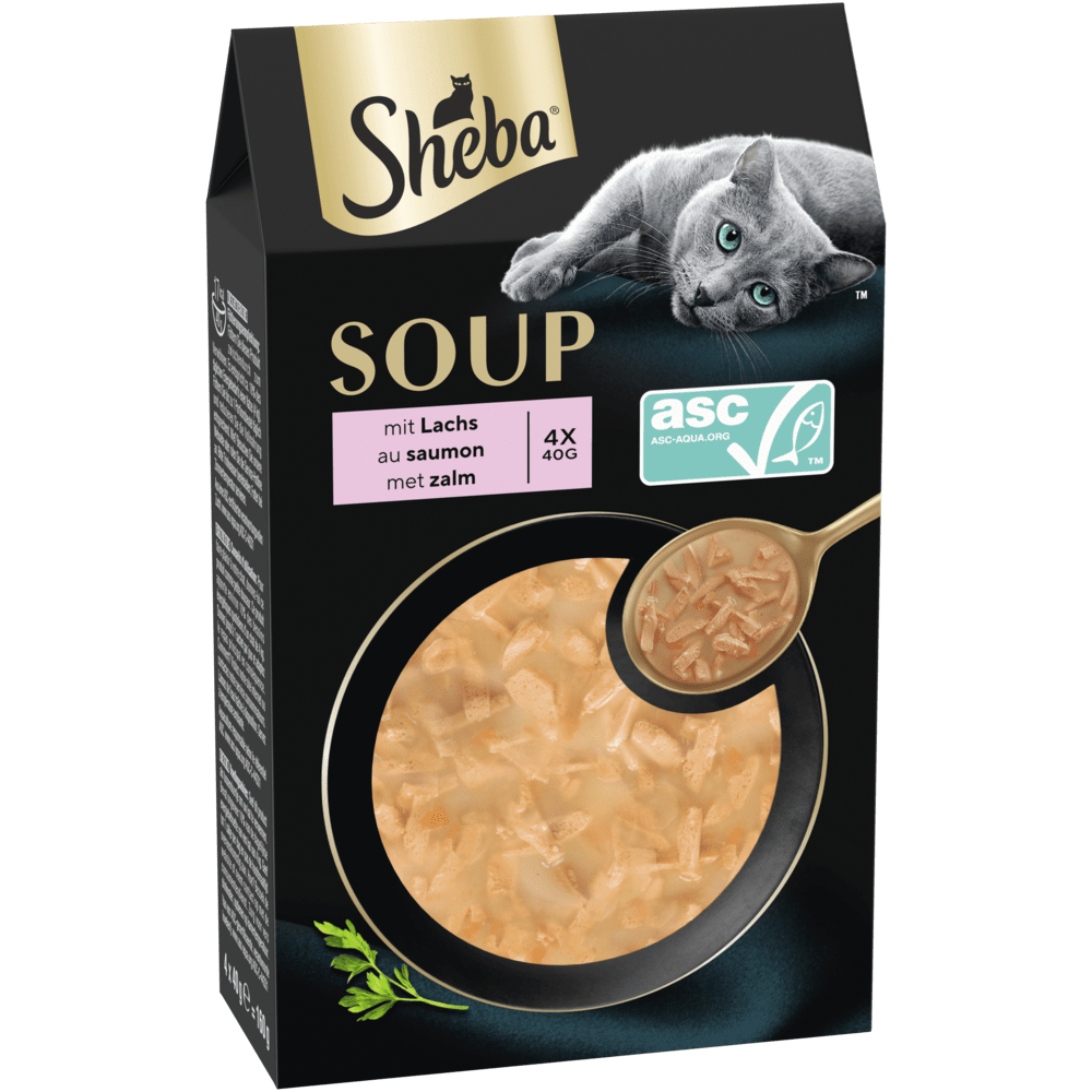 SHEBA® Soup Lachs, 4 x 40g - 1
