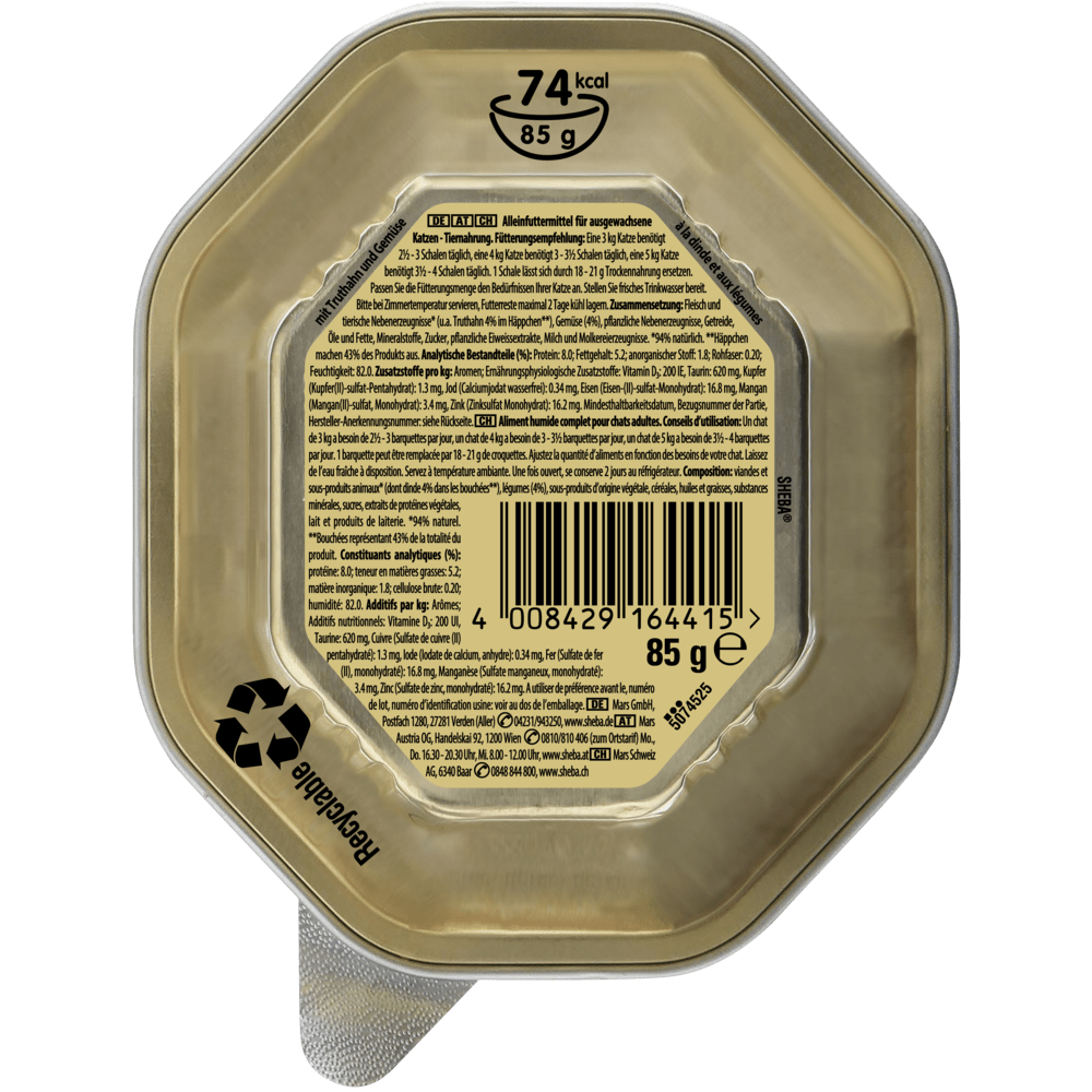 SHEBA® Sauce Collection Frikassee Truthahn & Gemüse in Sauce, 85g - 2