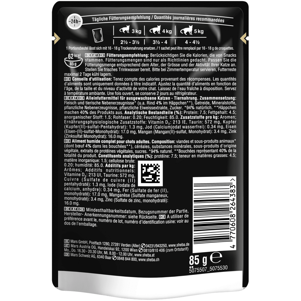 SHEBA® Sauce Collection Sauce Lover Rind in Sauce, 85g - 2