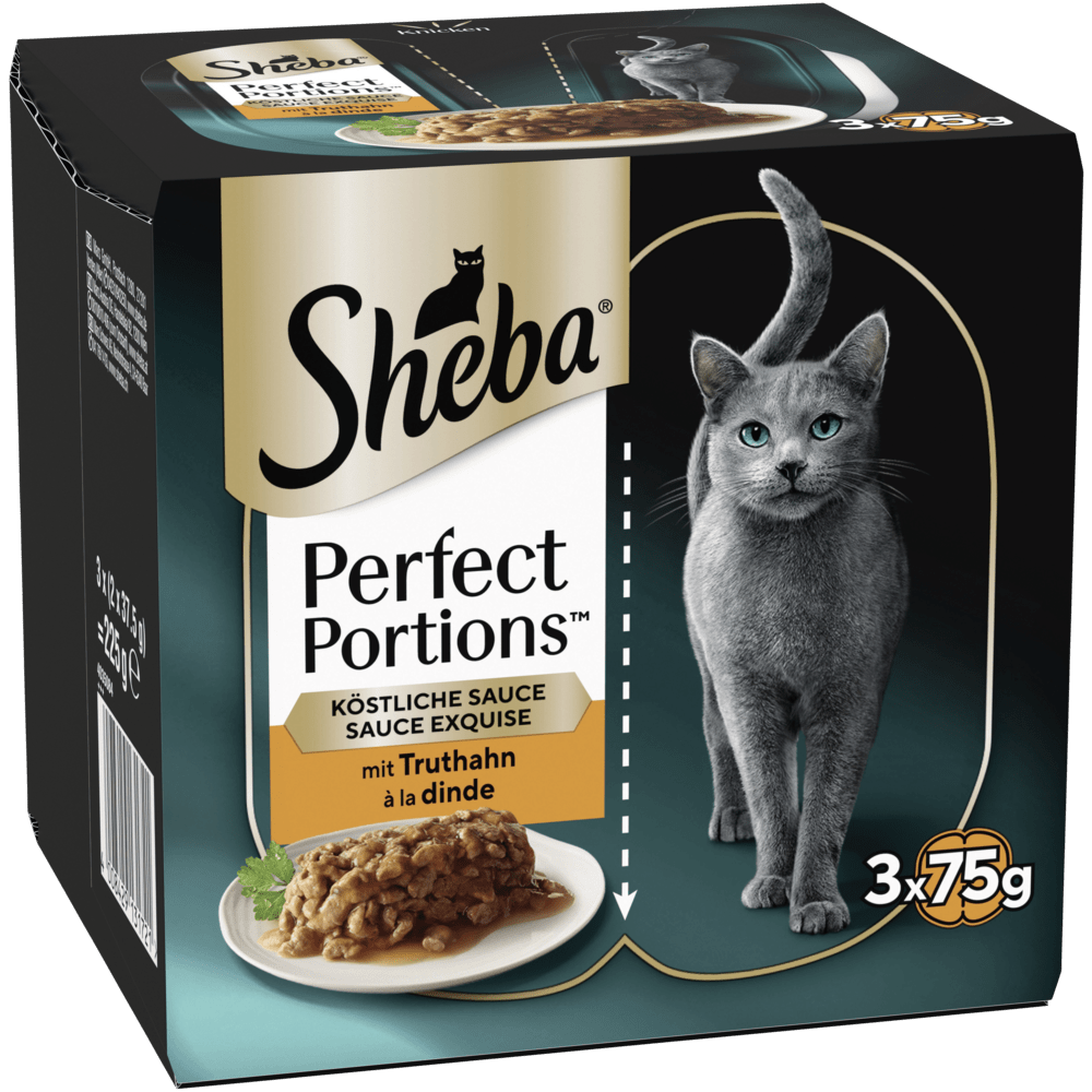 SHEBA® PERFECT PORTIONS™ Truthahn in Sauce, 3 x 75g - 1