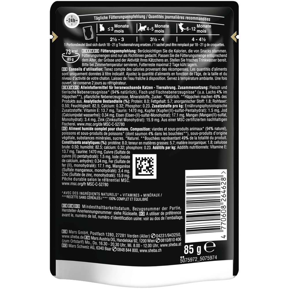 SHEBA® Kitten Lachs in Sauce, 85g - 2