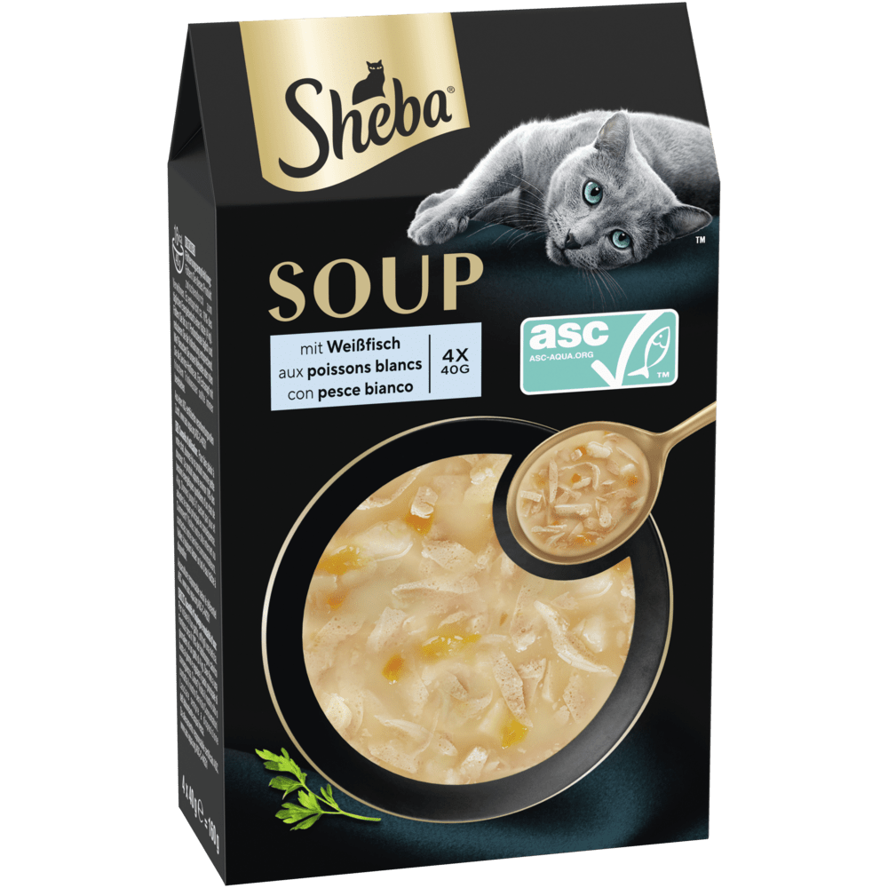 SHEBA® Soup Weißfisch, 4 x 40g - 1