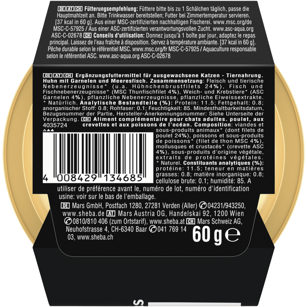 SHEBA® Filets Huhn mit Garnelen & Meeresfisch, 60g - 2