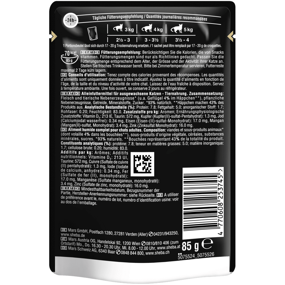 SHEBA® Selection Geflügel in Sauce, Portionsbeutel 85g - 2
