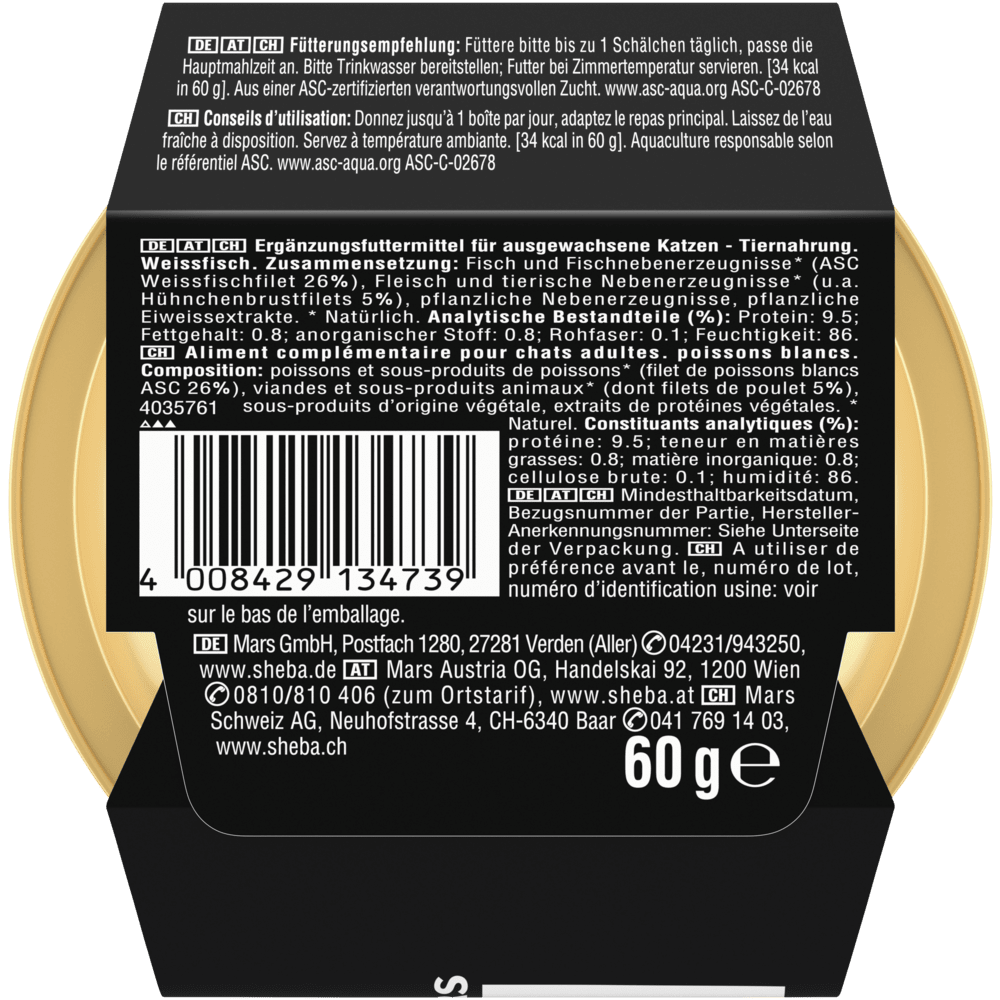 SHEBA® Filets Weißfisch ASC, 60g - 2