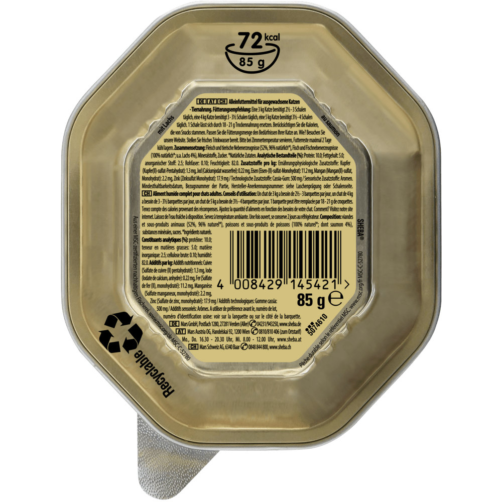 SHEBA® Finesse Lachs MSC in Pastete, 85g - 2