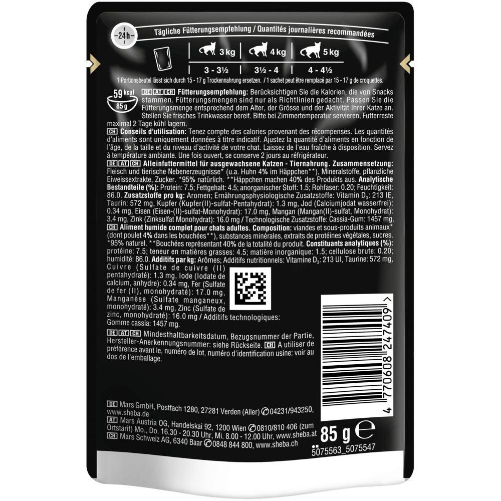 SHEBA® Delikatesse Huhn in Gelee, Portionsbeutel 85g - 2