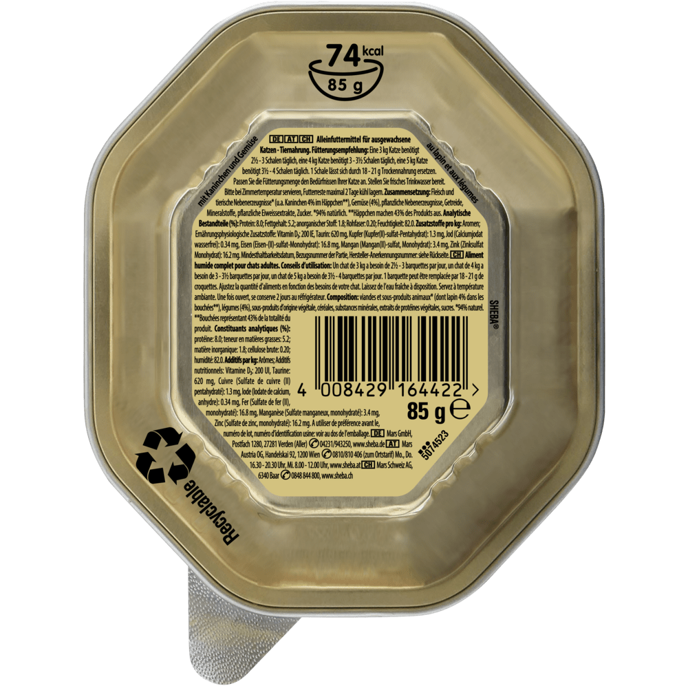 SHEBA® Sauce Collection Kaninchen & Gemüse in Sauce, 85g - 2