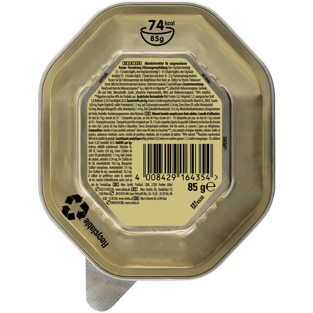 SHEBA® Sauce Collection Kalbshäppchen in heller Sauce, 85g - 2