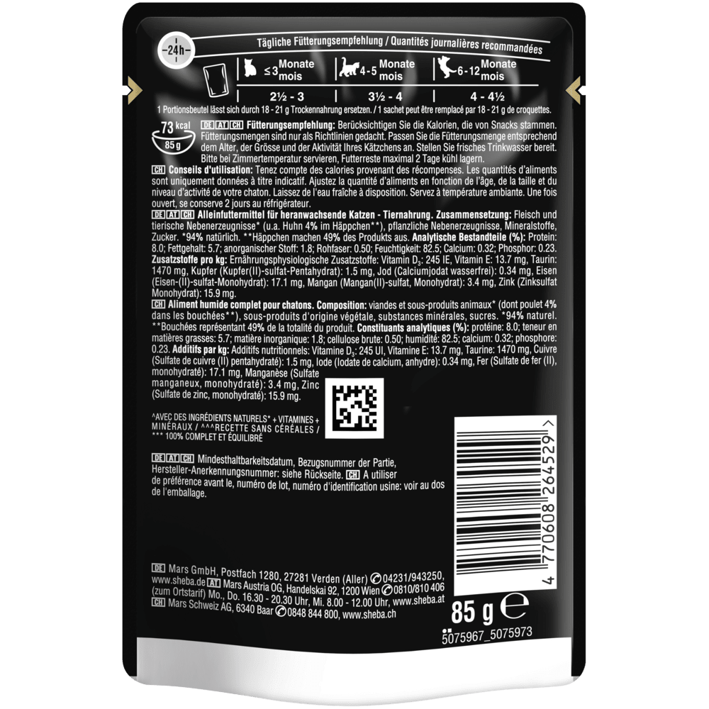 SHEBA® Kitten Huhn in Sauce, 85g - 2