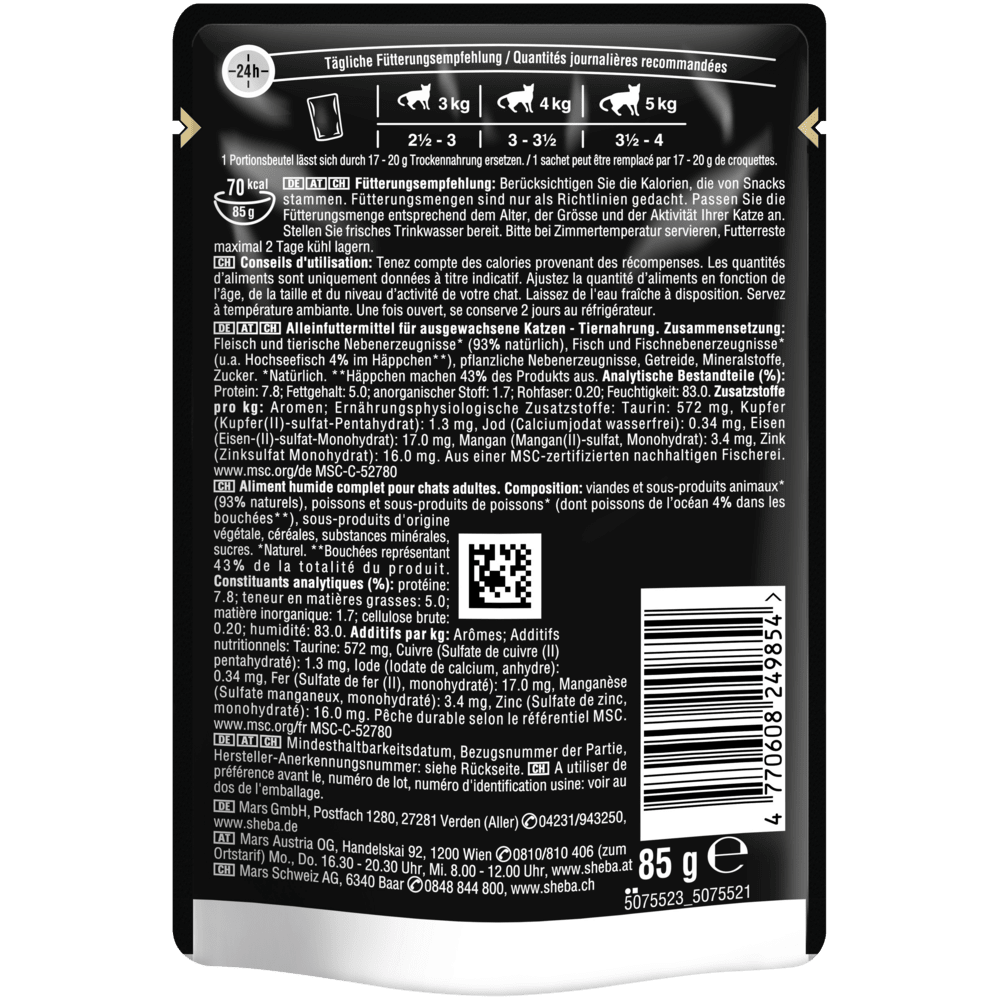SHEBA® Selection Hochseefisch MSC in Sauce, 85g - 2