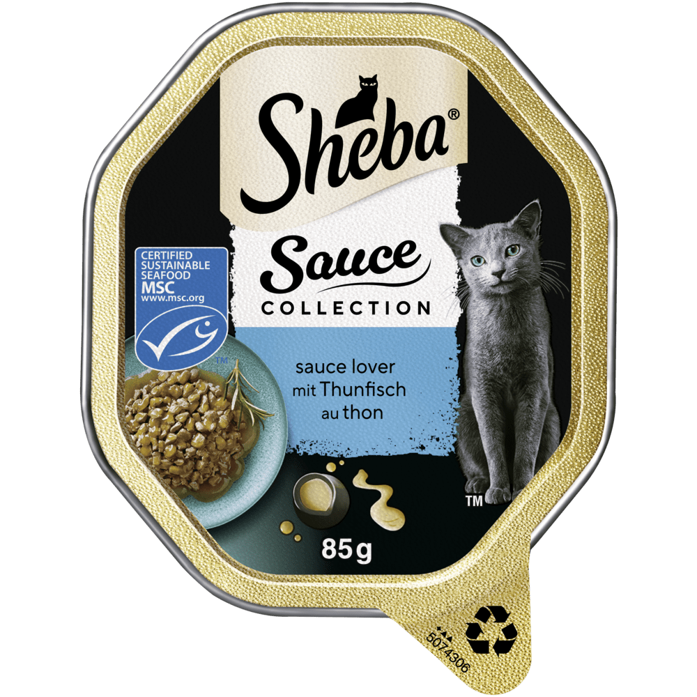 SHEBA® Sauce Collection Sauce Lover Thunfisch MSC in Sauce, Schale 85g - 1