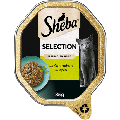Selection in Sauce mit Kaninchen, Schale