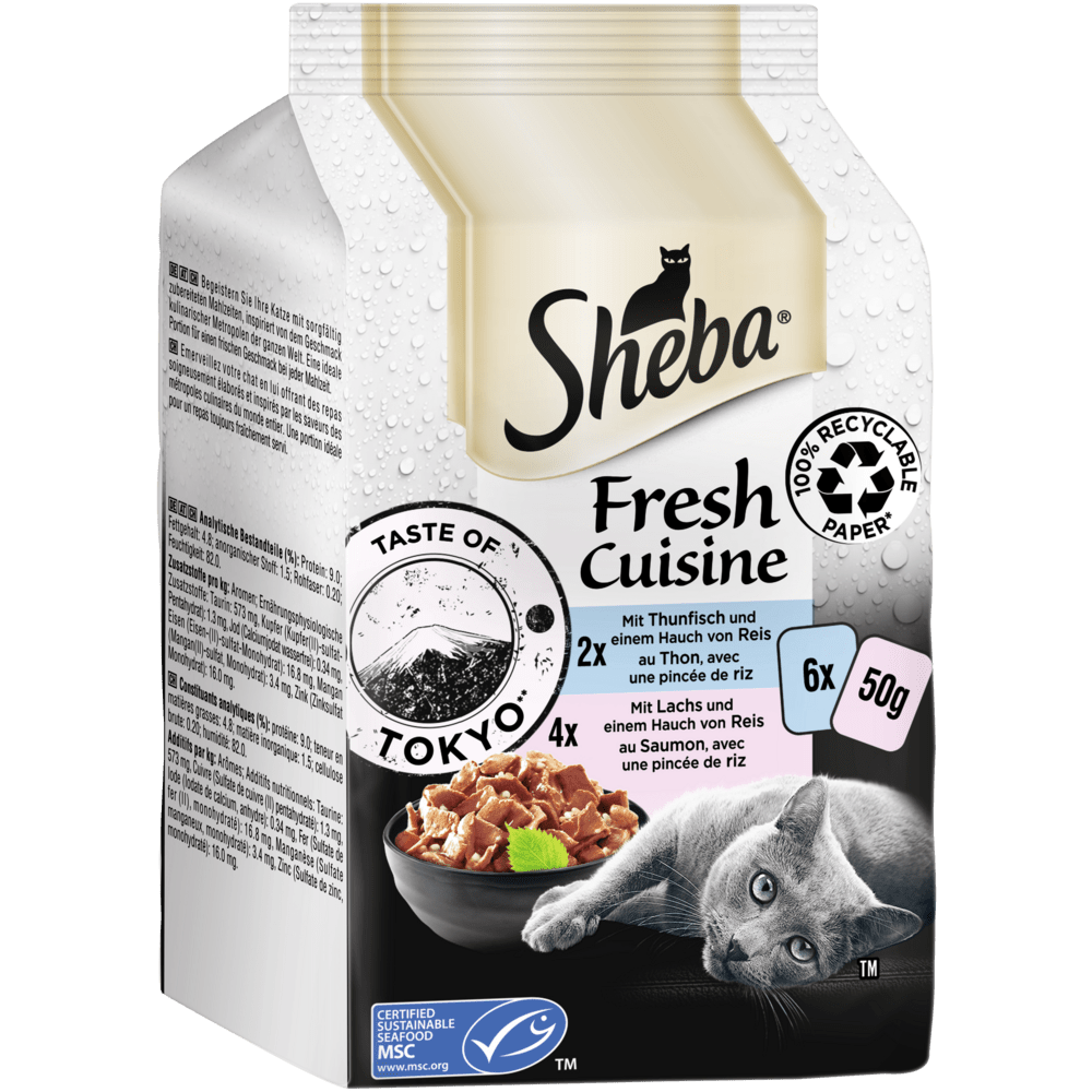 Fresh Cuisine Taste of Tokyo mit Thunfisch und mit Lachs MSC, Portionsbeutel Multipack
