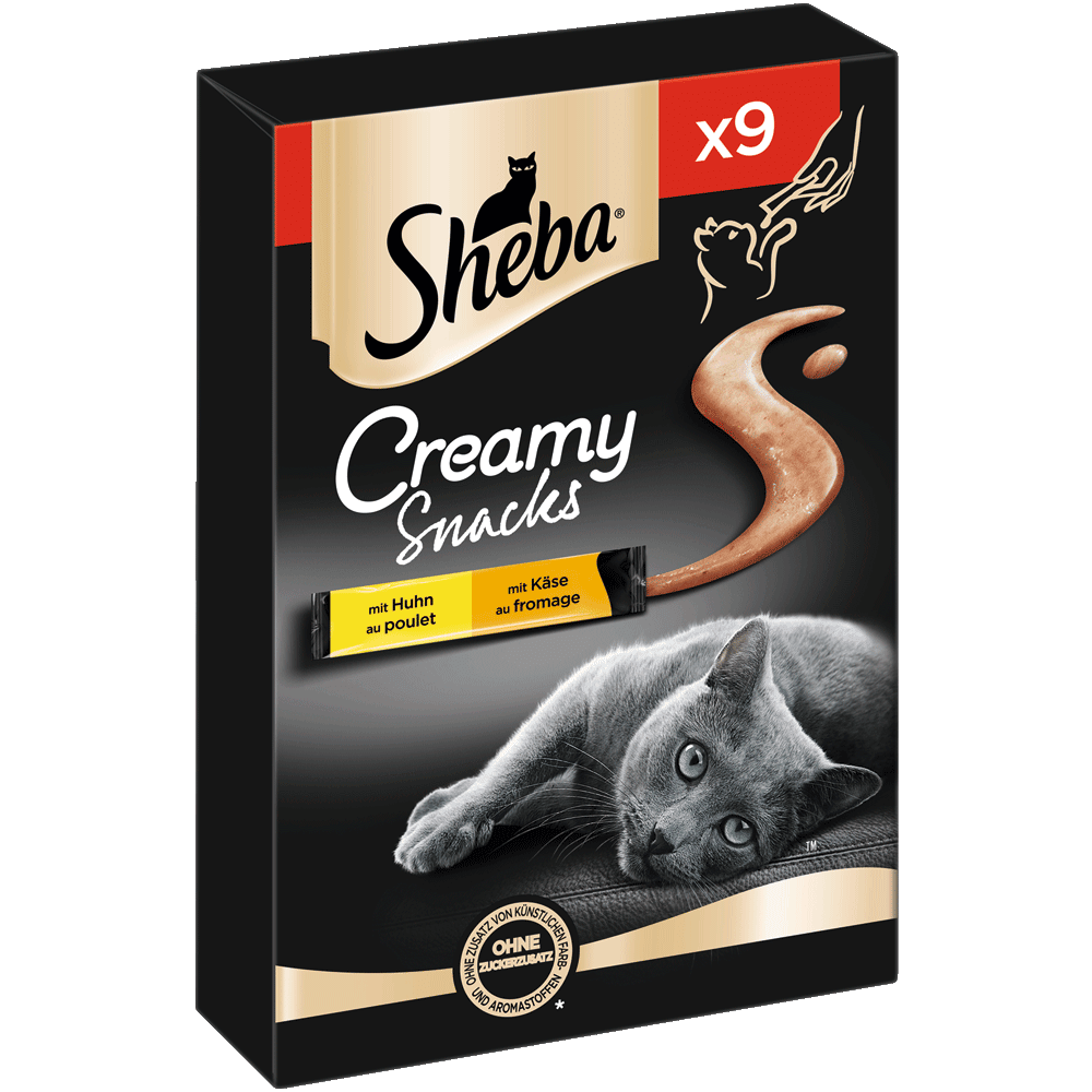 Creamy Snacks mit Huhn und mit Käse, Beutel Multipack
