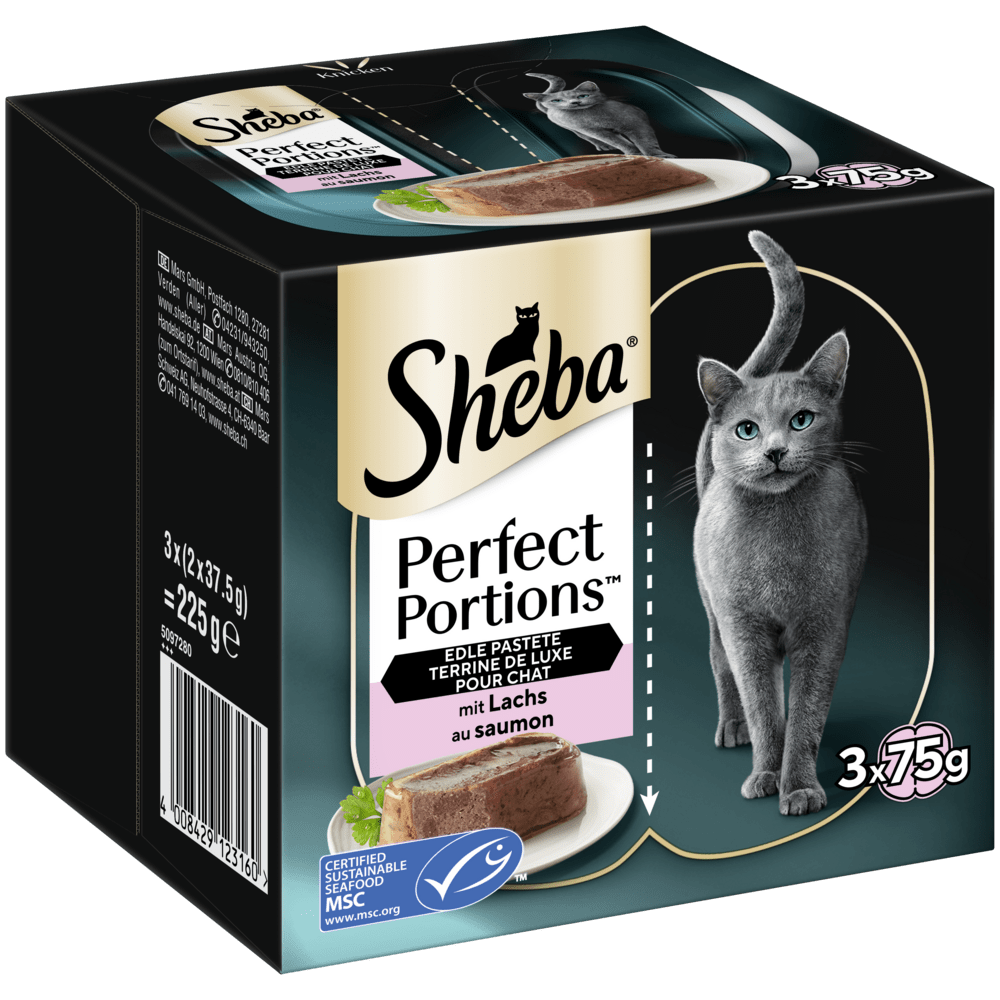 PERFECT PORTIONS™ mit Lachs MSC in Pastete, Schale