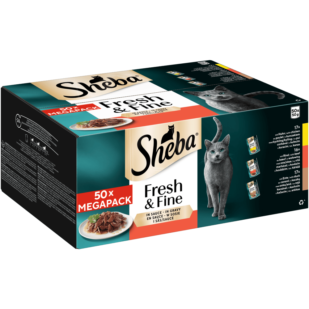 Fresh & Fine mit Huhn, mit Rind & mit Ente in Sauce, Portionsbeutel Multipack