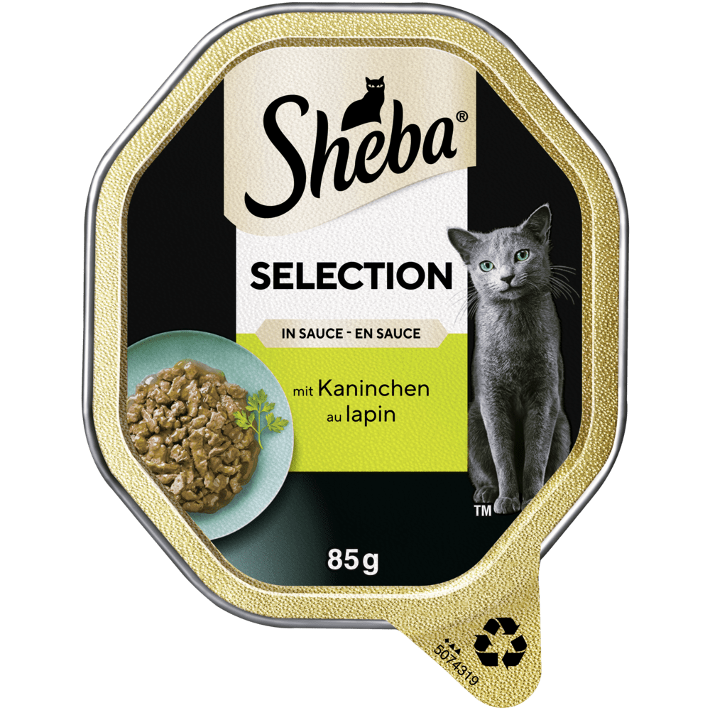 Selection in Sauce mit Kaninchen, Schale